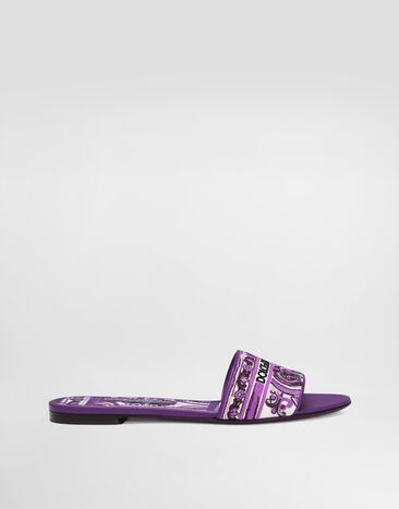 Dolce & Gabbana Embroidered slides Multicolor CQ0571AV804