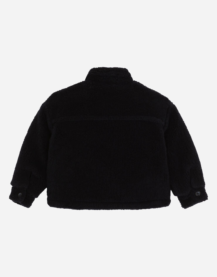 Dolce & Gabbana Teddy jacket with patch pockets Blue L4JB2OFUP6A