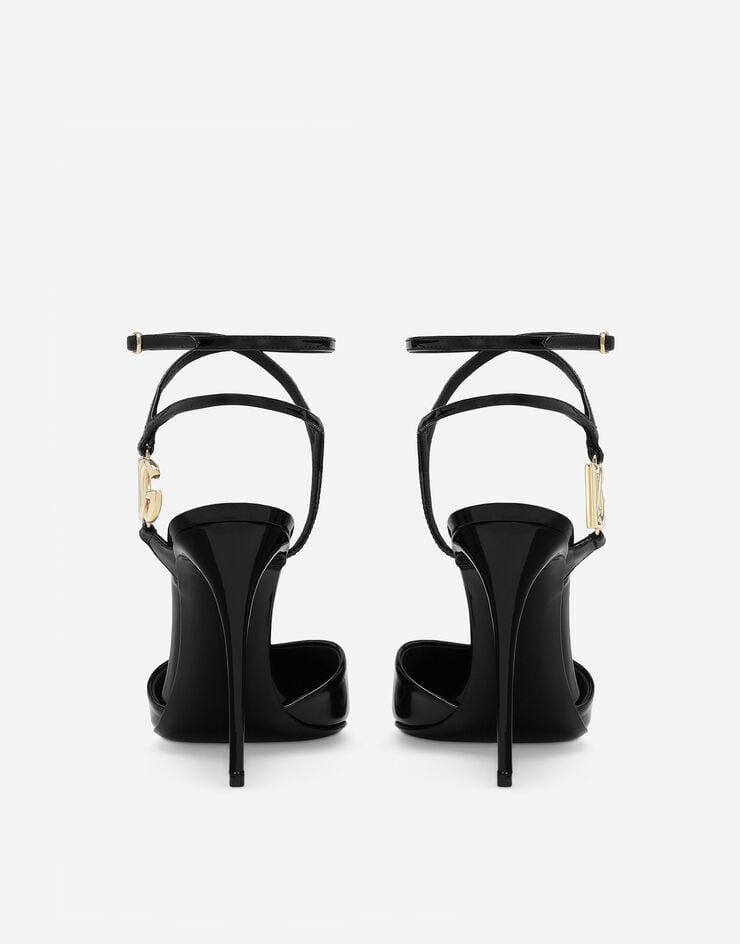 Dolce & Gabbana スリングバックパンプス エナメル ブラック CG0726AP622