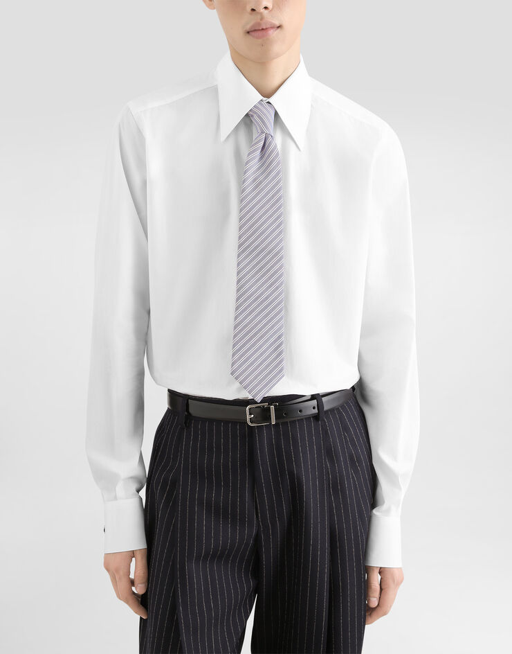 Dolce & Gabbana Striped poplin tie Multicolor GT147EFR532