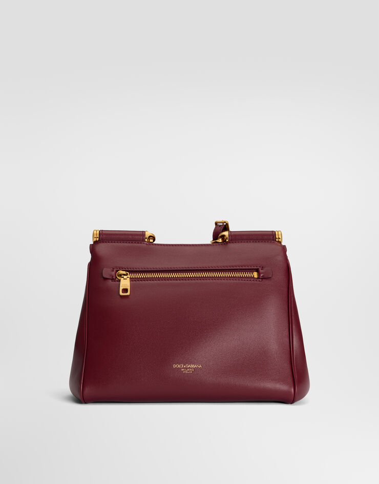 Dolce & Gabbana Small My Sicily handbag in plongé calfskin Bordeaux BB7781B7321