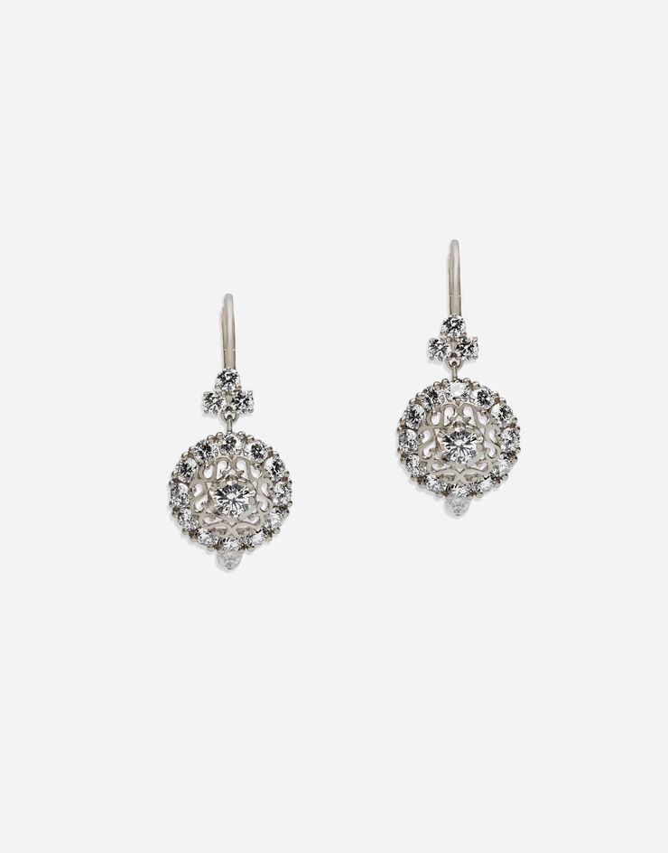 Dolce & Gabbana Sicily earrings in white gold with diamonds White Gold WEDS3KWDI04