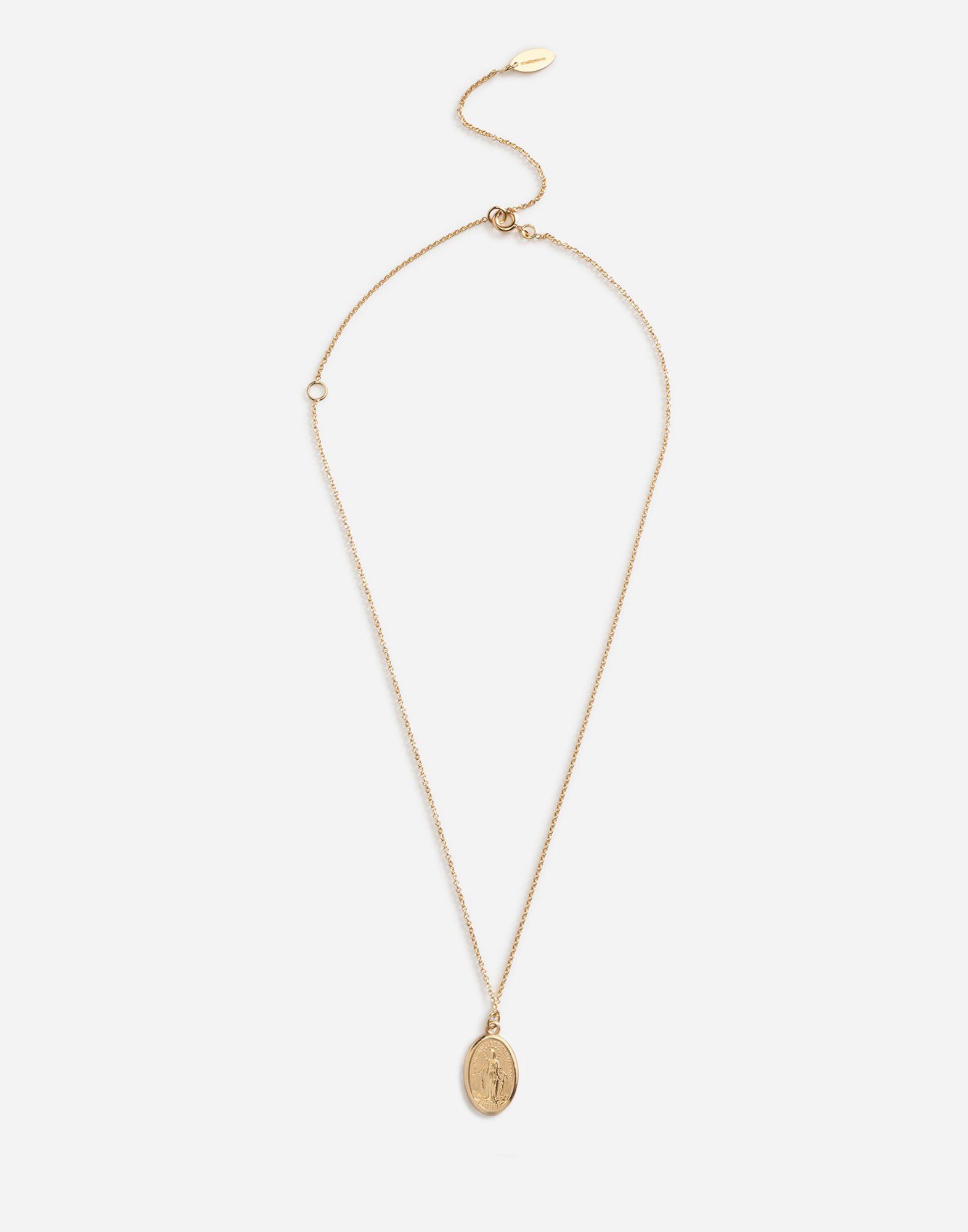 Dolce & Gabbana Collar con medala de la virgen Blanco L0EGG2FU1L6