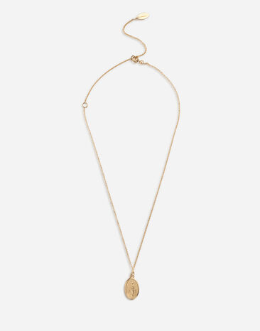 Dolce & Gabbana Collar con medala de la virgen Blanco L0EGG2FU1L6