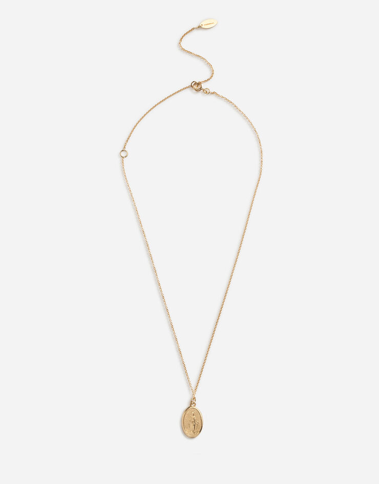 Dolce & Gabbana 圣母圆章项链 金色 WAEJ2GW0001