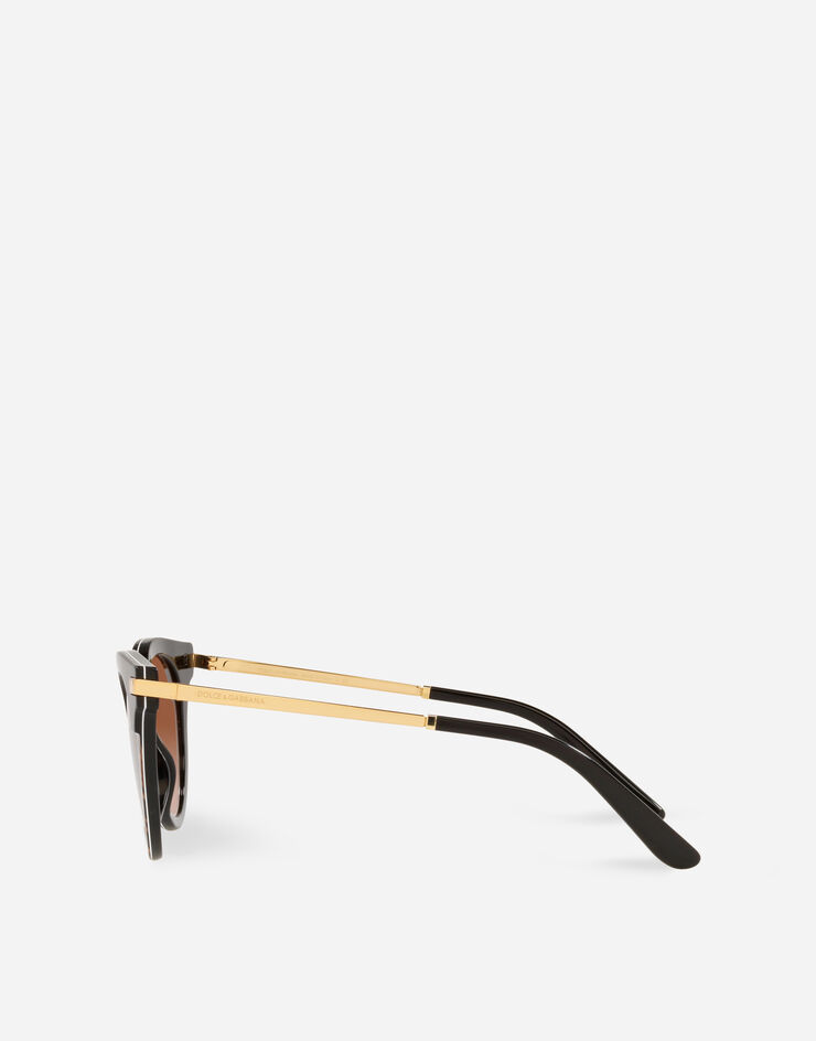 Dolce & Gabbana Солнцезащитные очки с принтом Half Print леопардовым принтом VG439BVP413