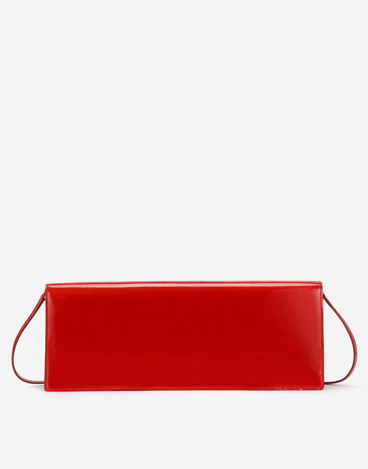 Dolce & Gabbana Patent leather DG Logo Baguette bag Red BB7288A1471