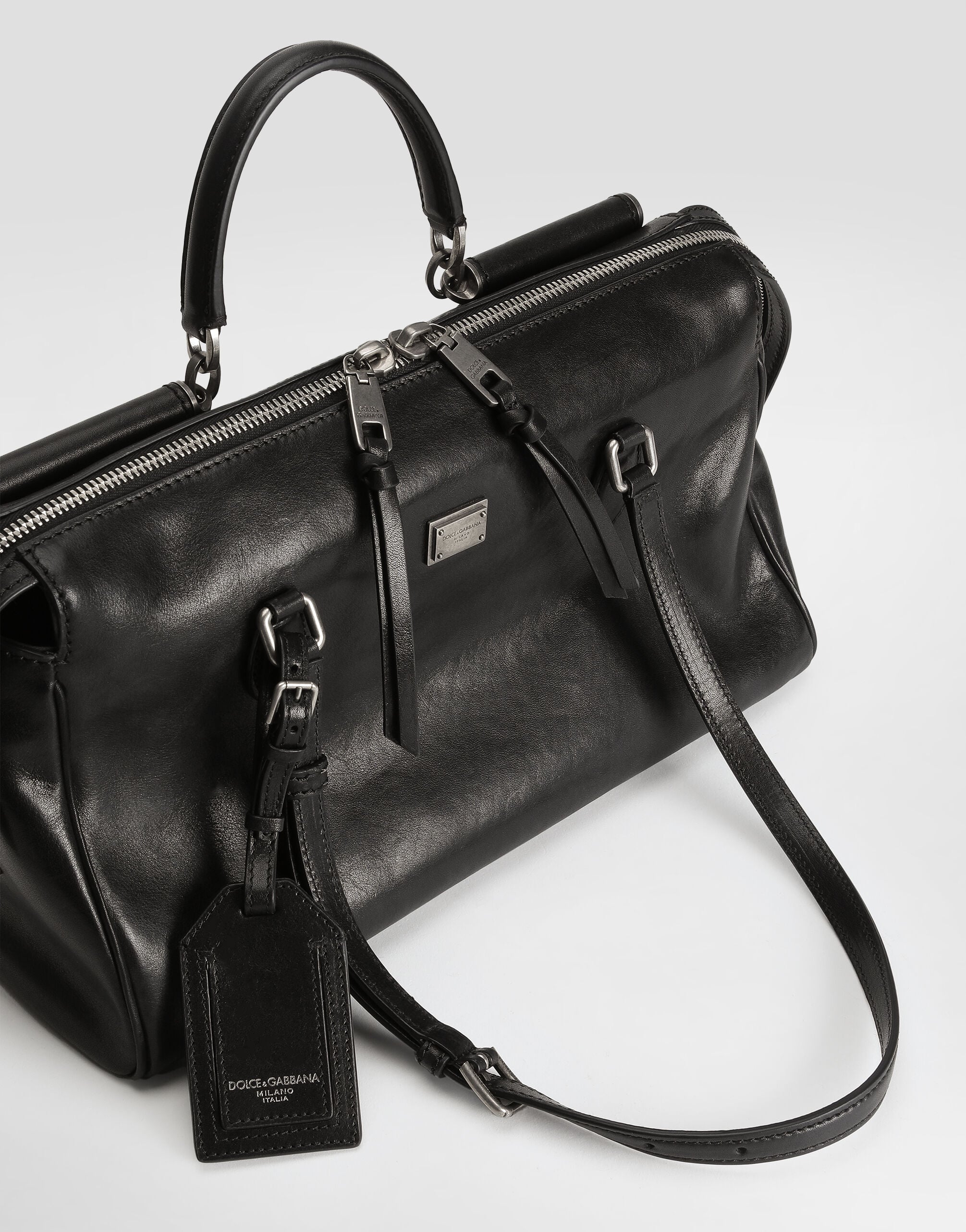 Medium Vittoria calfskin bag in Black for Women | Dolce&Gabbana® US
