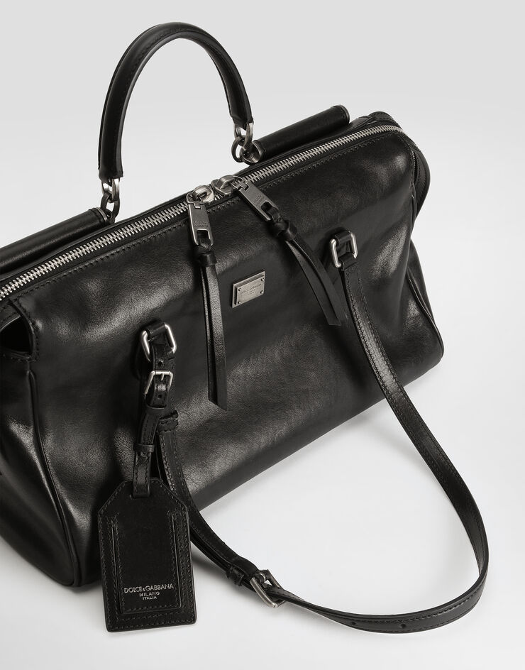 Dolce & Gabbana Medium Vittoria calfskin bag Black BB7844AW118