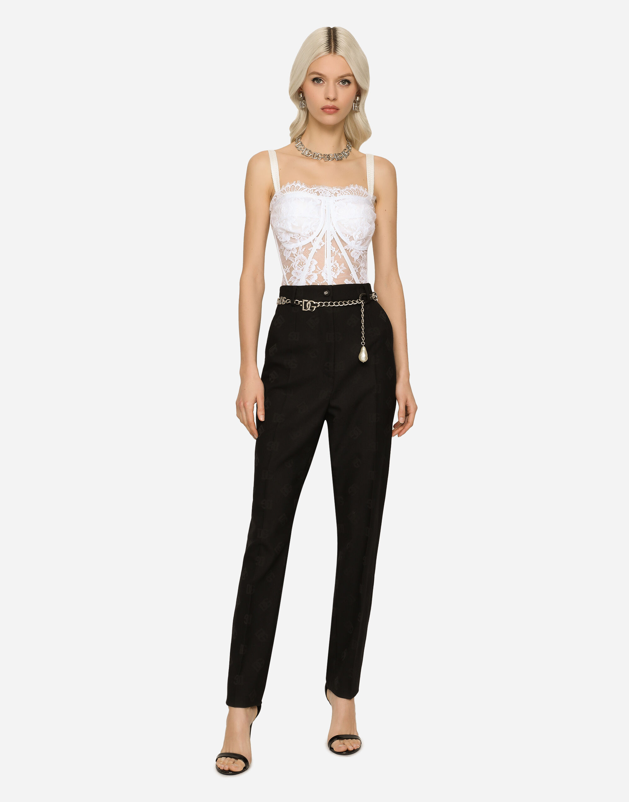 Lace bustier in White for Women | Dolce&Gabbana® US