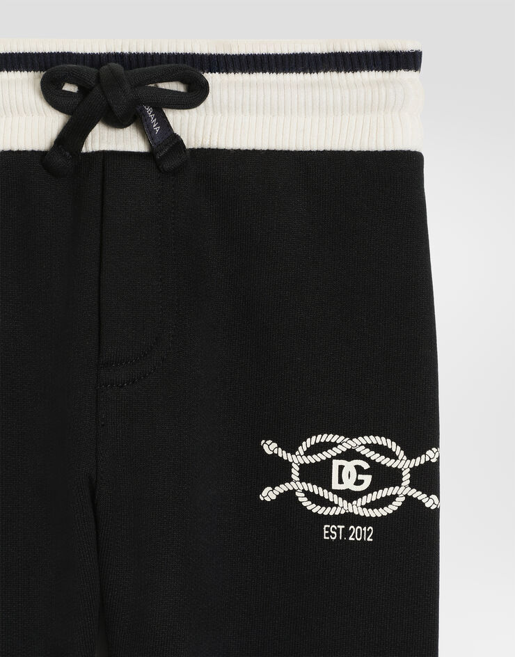 Dolce & Gabbana Fleece sweatpants with logo Blue L1JPIBG7QMX