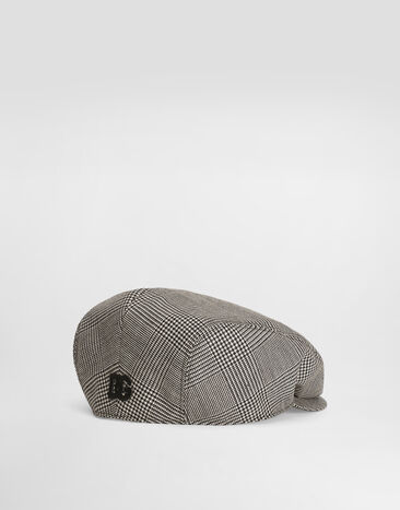 Dolce & Gabbana Virgin wool glen plaid flat cap Multicolor GH587ZFQ2OV