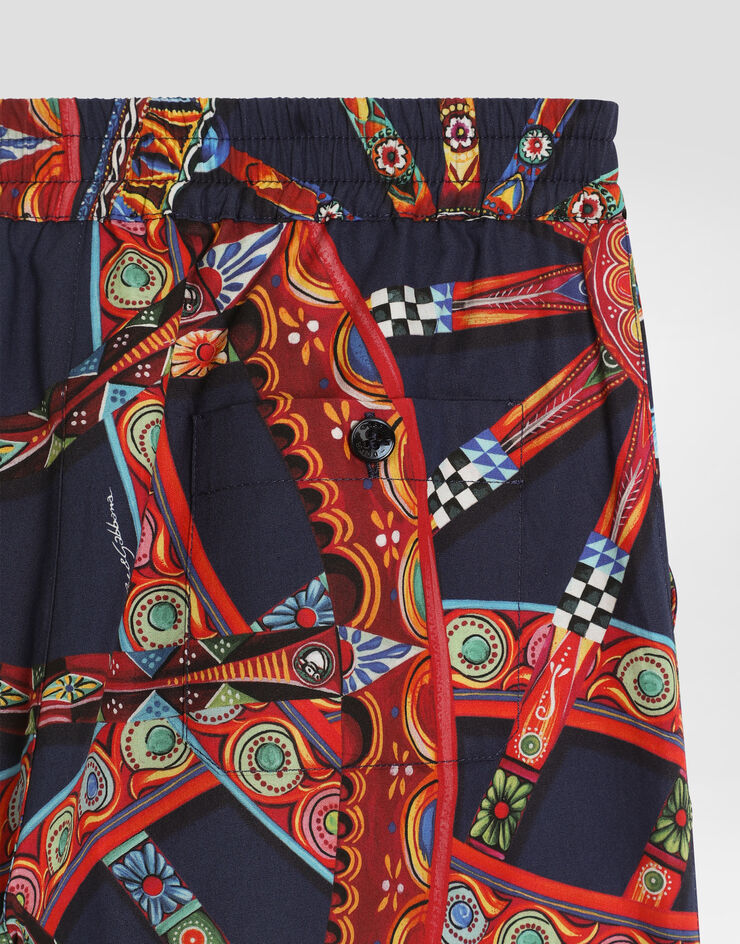 Dolce & Gabbana Carretto-print poplin bermuda shorts Multicolor L44Q24HS5VU