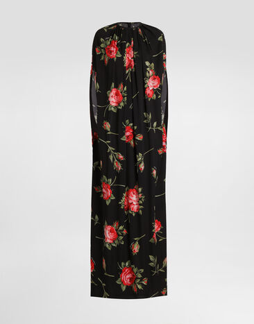Dolce & Gabbana Rose bouquet-print tunic dress Multicolor F610NTFSA8Q