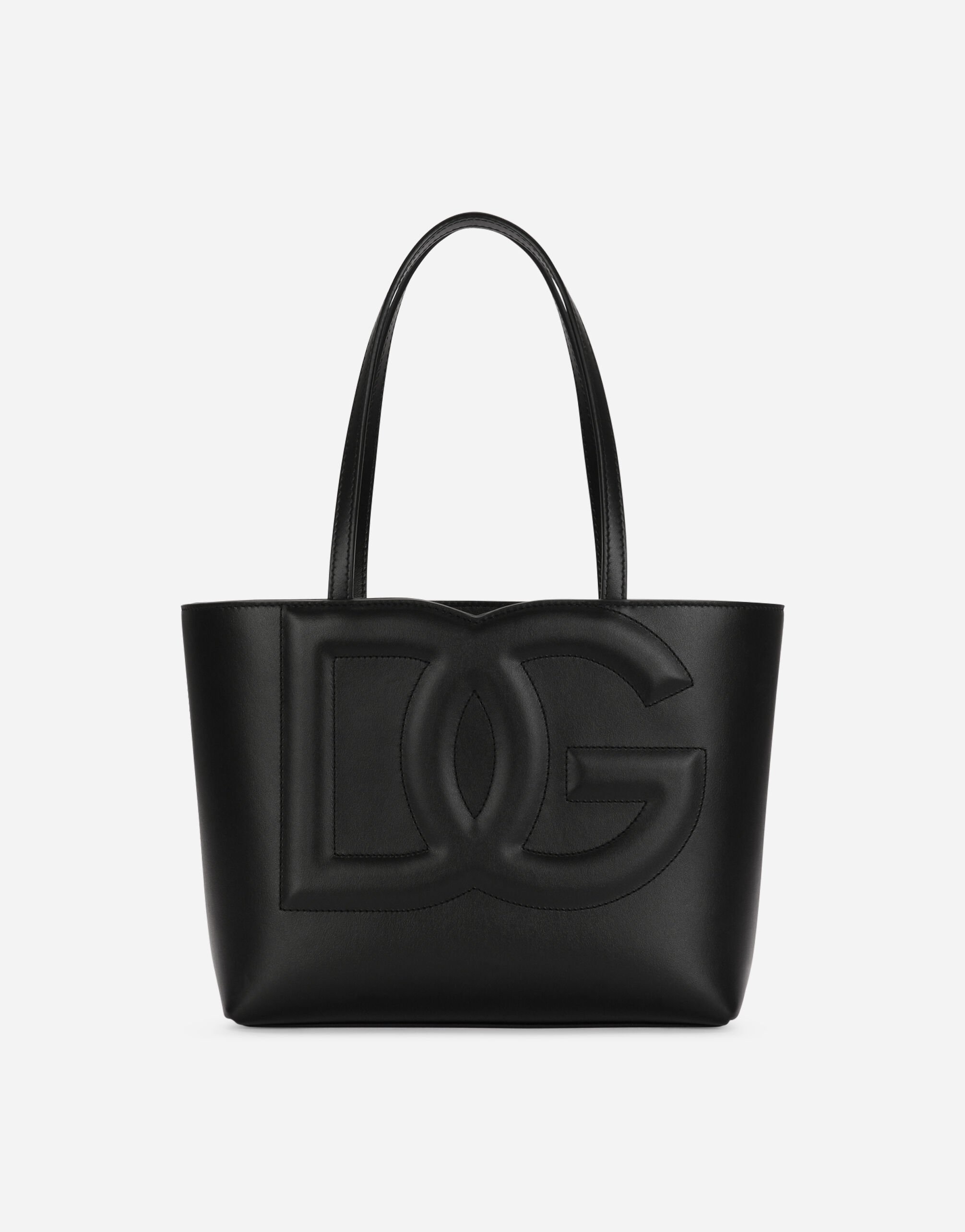Dolce & Gabbana Small calfskin DG Logo Bag shopper Black BB6711AV893