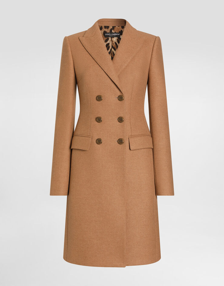 Dolce & Gabbana Dolce double-breasted wool coat Beige F0N87THU2B1