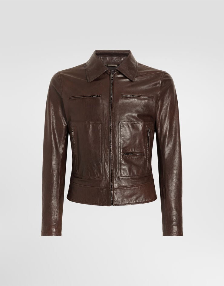 Dolce & Gabbana Leather jacket Dolce & Gabbana Leather jacket Brown G9BWKLHULY2
