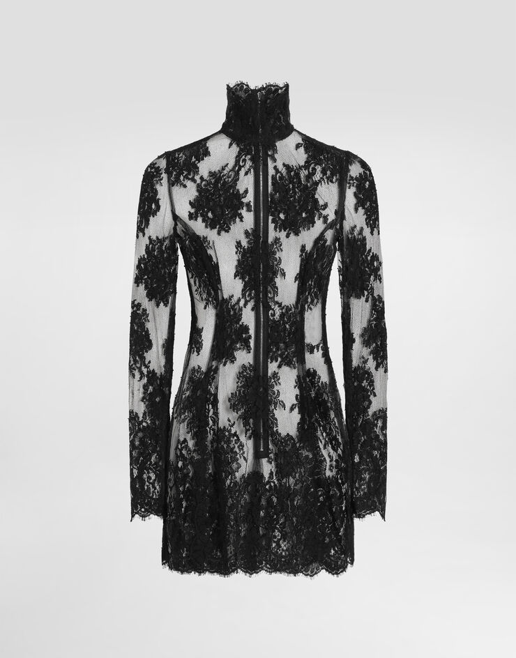Dolce & Gabbana One-piece cordonetto lace dress Black F6TNTTHLMQM