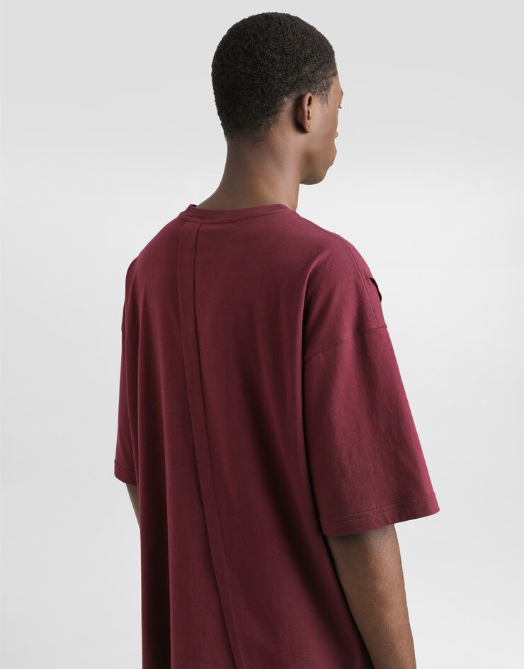 Dolce & Gabbana Cotton T-shirt with logo Bordeaux G8SN9TG7O2M