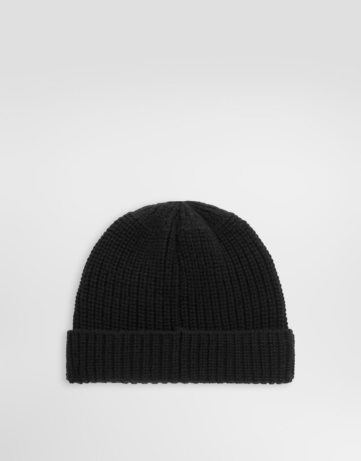 Dolce & Gabbana Ribbed knit hat Blue LBKHC0JGMLQ