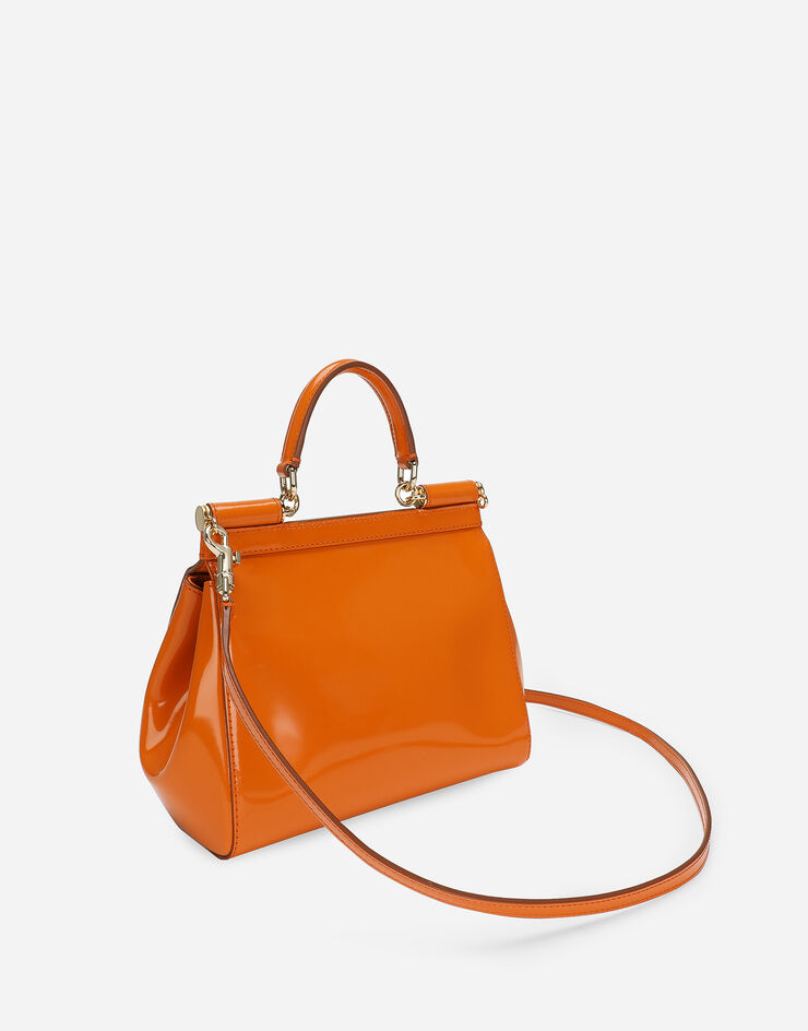 Dolce & Gabbana حقيبة يد Sicily متوسطة برتقالي BB6003A1037