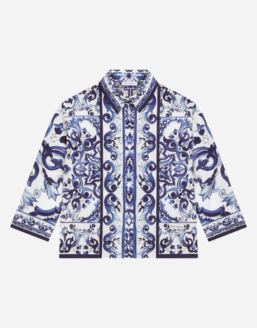 Dolce & Gabbana Majolica-print poplin shirt Print L54S05G7KXP