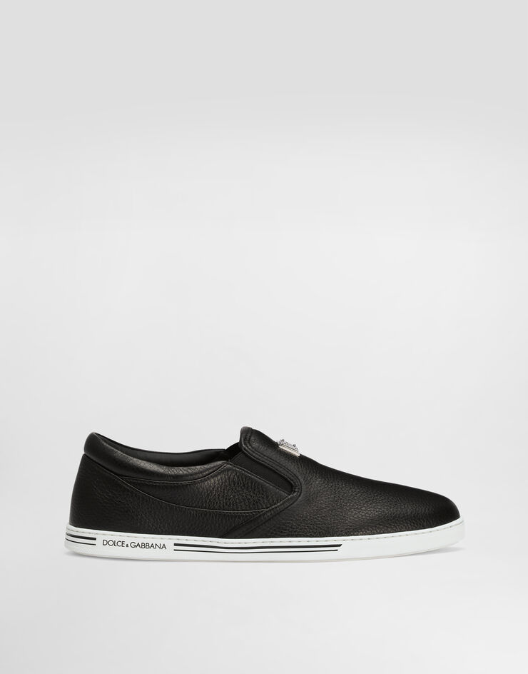 Dolce & Gabbana Sneaker Saint Tropez aus Hirschleder Schwarz CS2321A8034