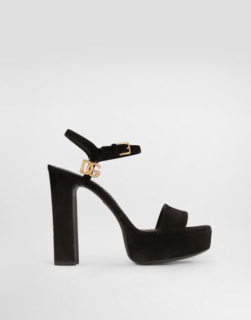 Dolce & Gabbana Suede platform sandals Black CR2027A1275