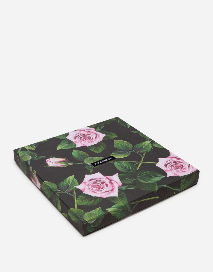 Dolce & Gabbana Tropical rose print cashmere and silk foulard 140 x 140 FLORAL PRINT FS209AGDS21