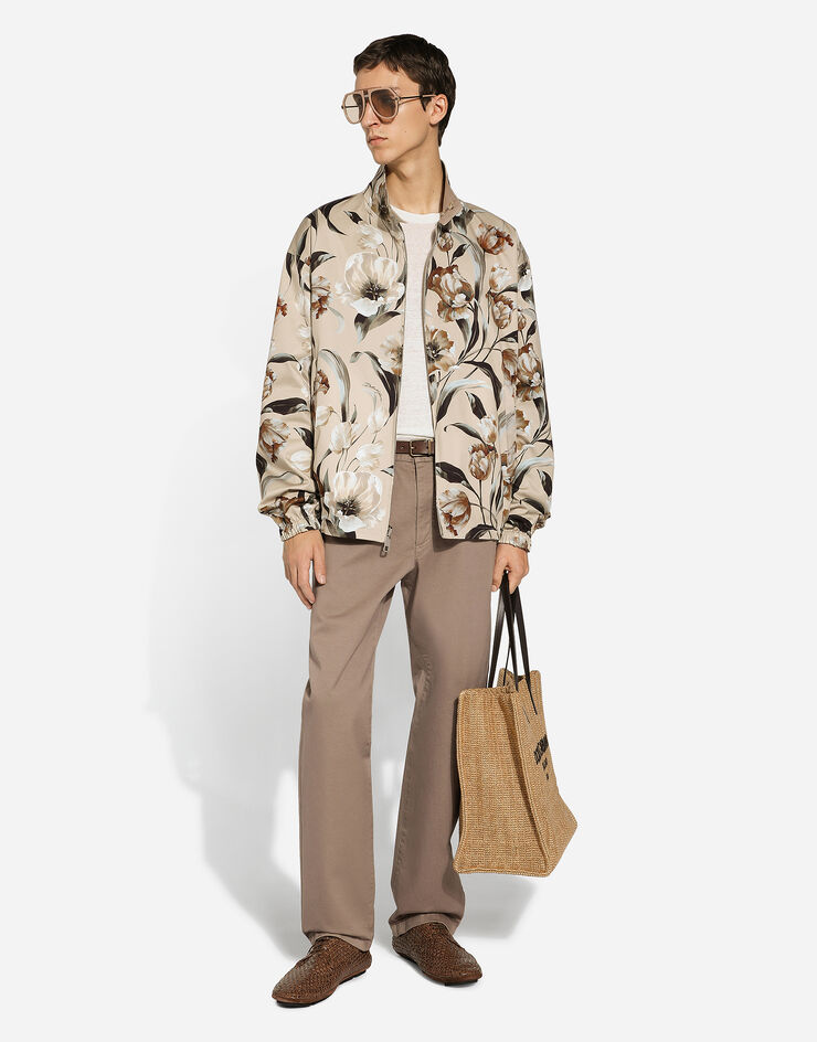 Dolce & Gabbana Reversible high-neck jacket with floral print Print G9AZDTFS6N5