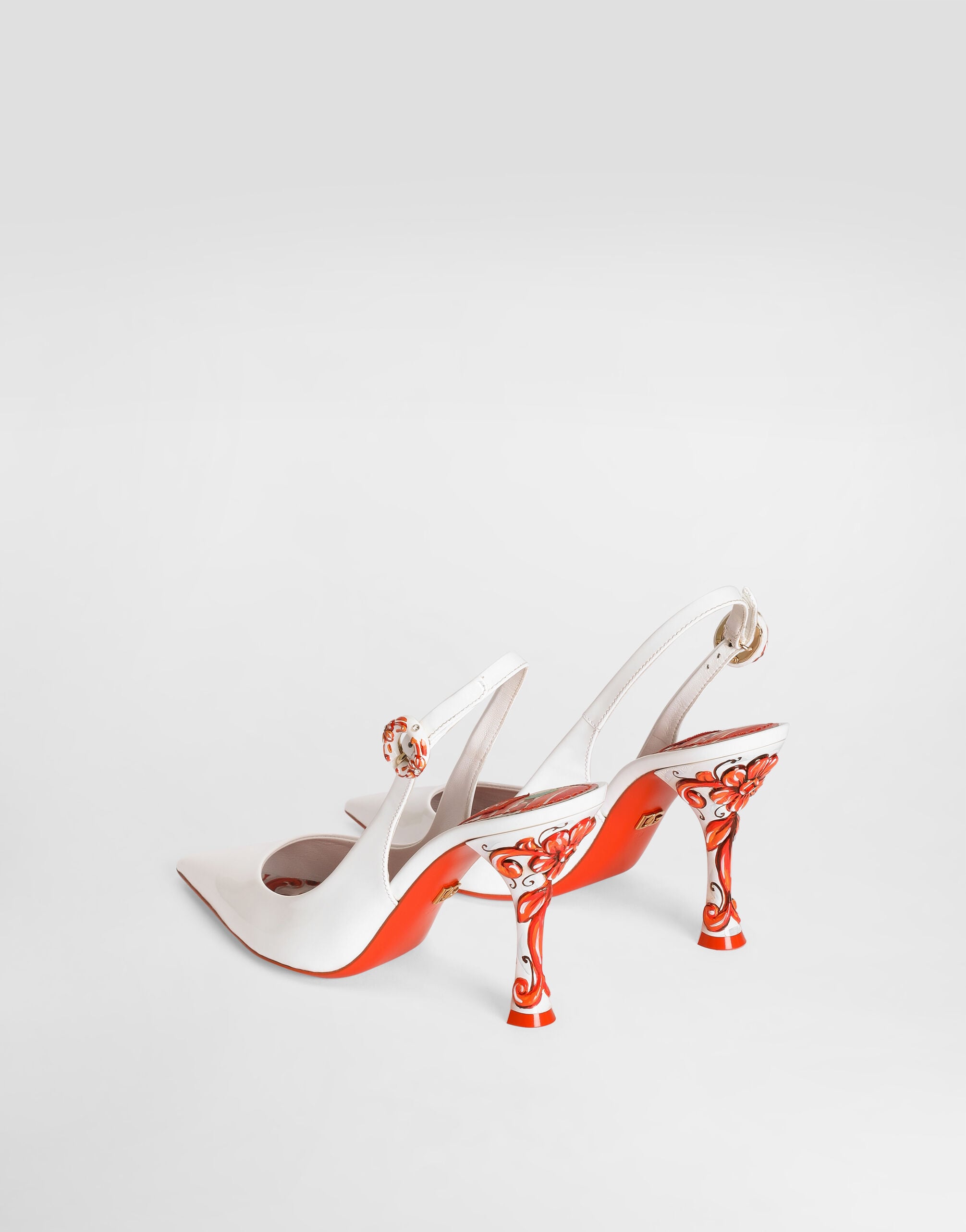 Patent leather slingback in White for Women | Dolce&Gabbana® US