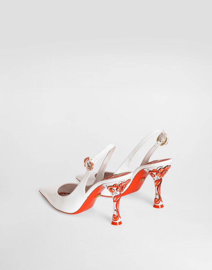 Dolce & Gabbana Patent leather slingback White CG1051A0727