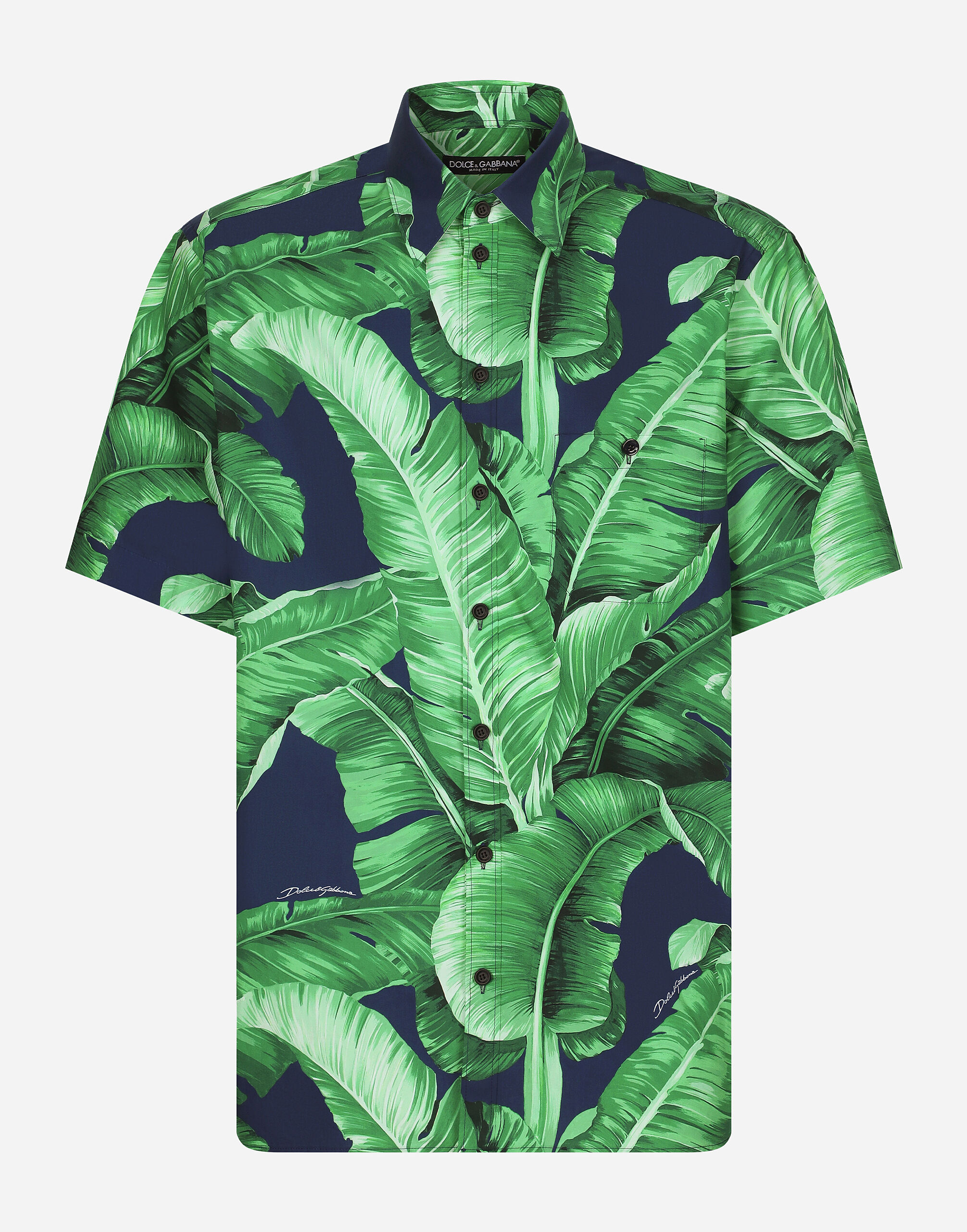 Dolce & Gabbana Cotton Hawaiian shirt with banana tree print Print G5JM8TFS4HS