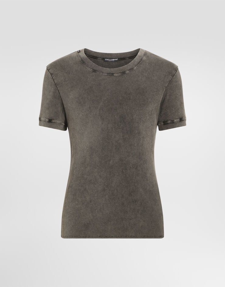 Dolce & Gabbana Ribbed cotton T-shirt Dolce & Gabbana Ribbed cotton T-shirt Multicolor G8TO7TG7P1J