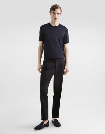 Dolce & Gabbana T-shirt à manches courtes en soie Grey G8ST1TG7P0F