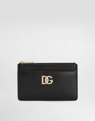 Dolce & Gabbana Кредитница из телячьей кожи с логотипом DG черный BI1261AW576