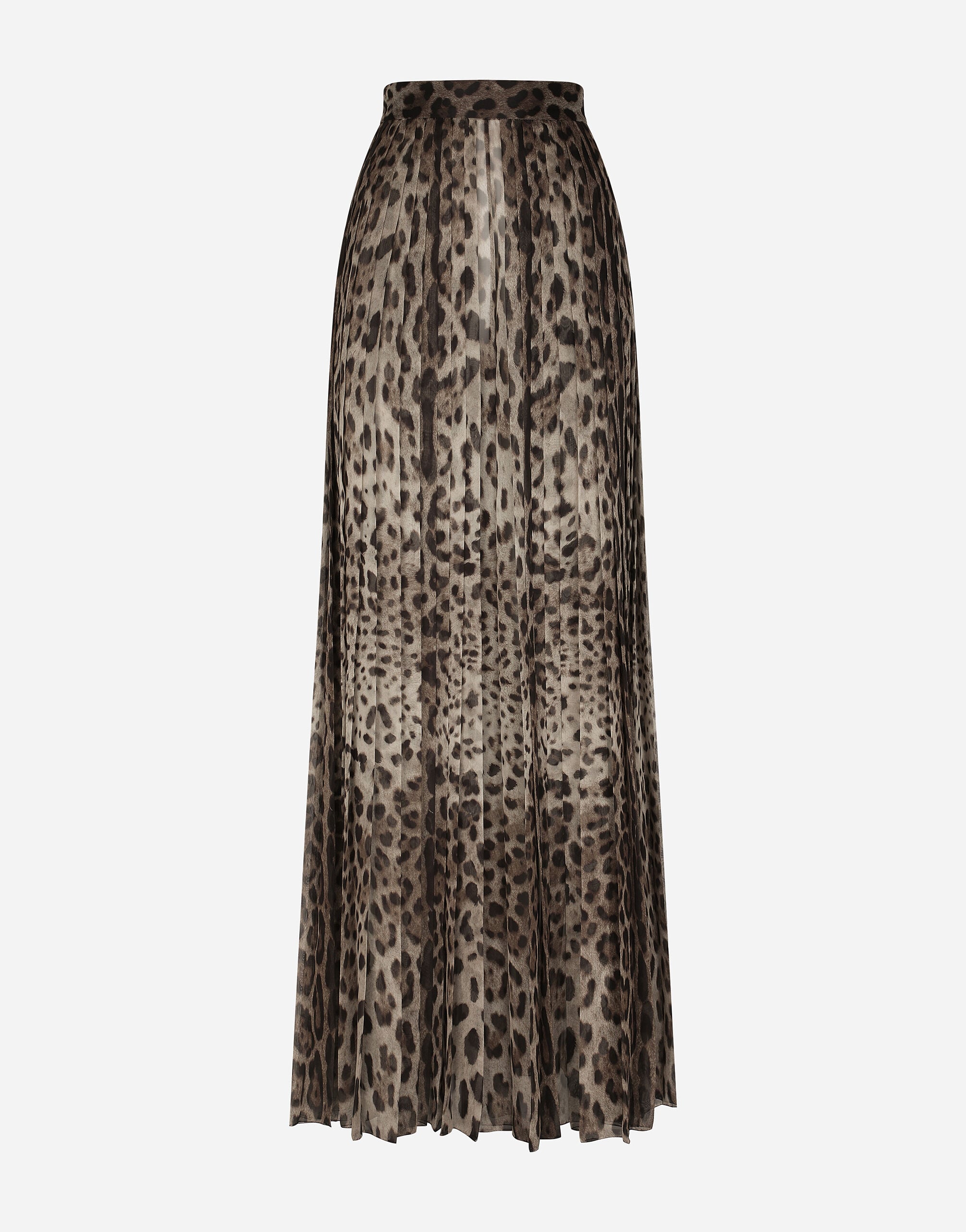 Leopard-print chiffon culottes