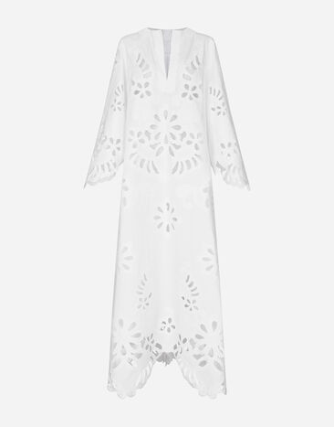 Dolce & Gabbana カットアウト ディテール コットン ロングカフタン ホワイト F6JIEZGDCJ3