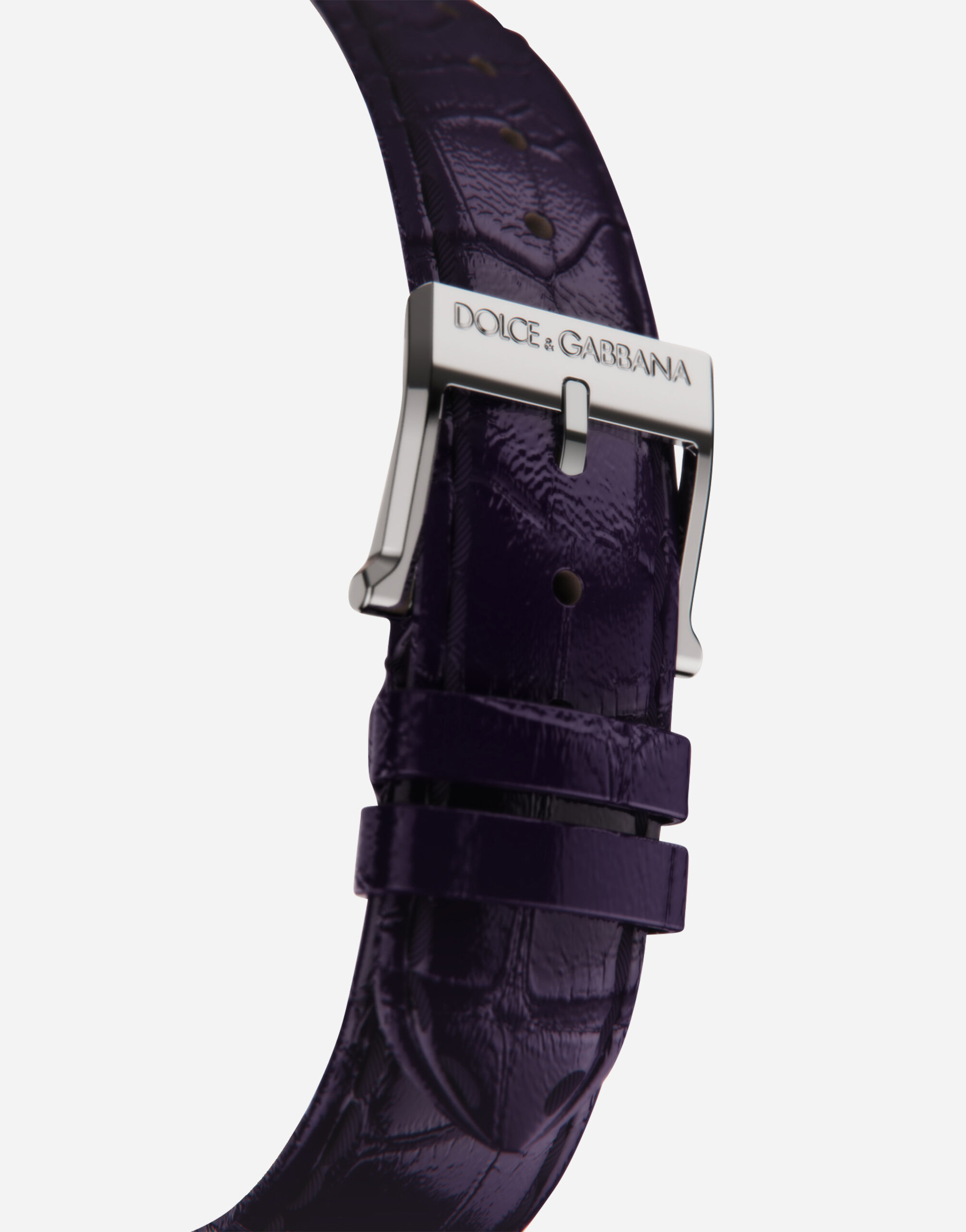 DOLCE&GABBANA　紫ベルト DG7 watch in steel with sugilite and diamonds in Purple for