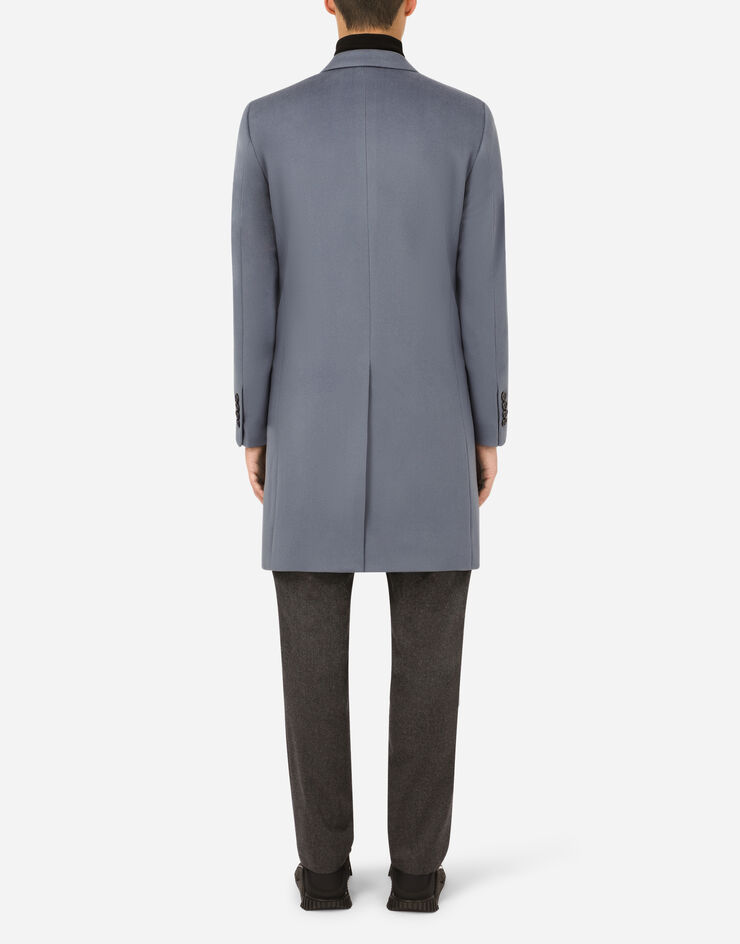 Dolce & Gabbana Double-breasted cashmere coat Blue G001VTFU2D1