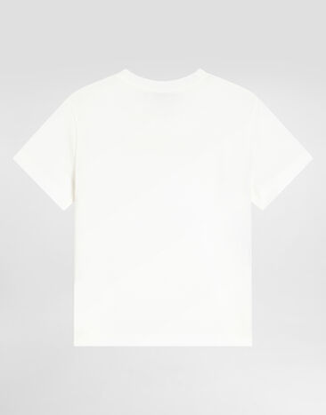 Dolce & Gabbana Jersey t-shirt with embroidery White L5JTNKG7PYF