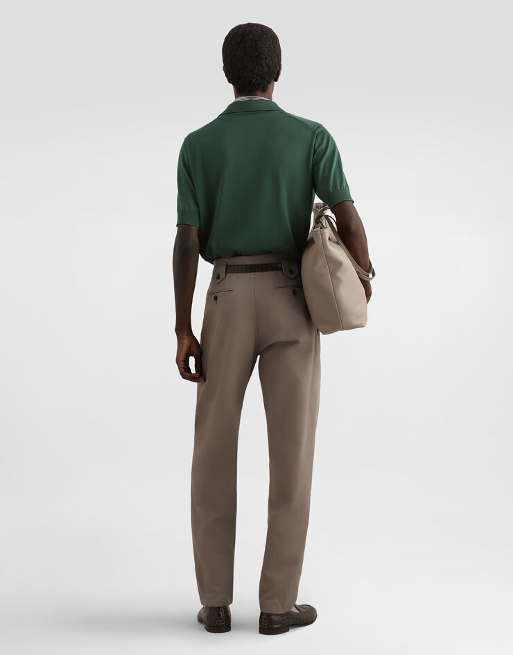 Dolce & Gabbana Polo de punto en seda  GXZBUZJBSPK