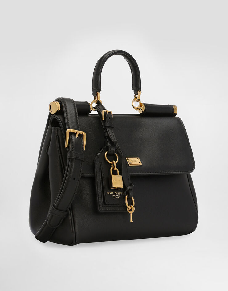 Dolce & Gabbana My Sicily handbag in plongé calfskin Black BB7781B7321