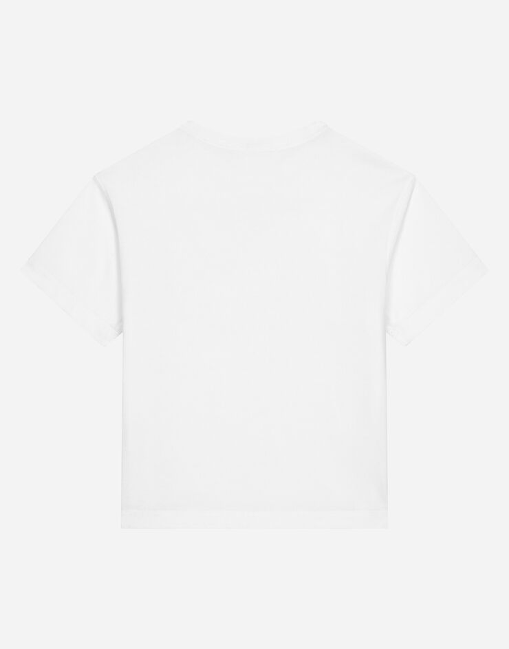 Dolce & Gabbana Jersey T-shirt with logo tag White L4JTHVG7N0G