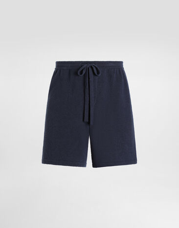 Dolce & Gabbana Smooth knit shorts Blue GXU31ZJGMGX