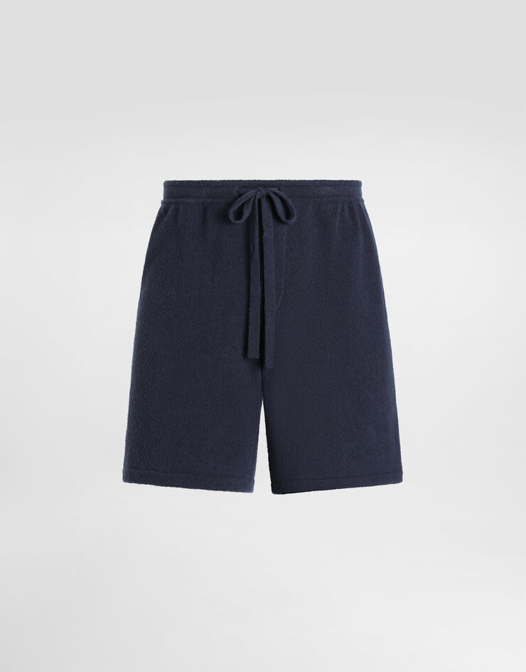Dolce & Gabbana Smooth knit shorts Blue GXU31ZJGMGX