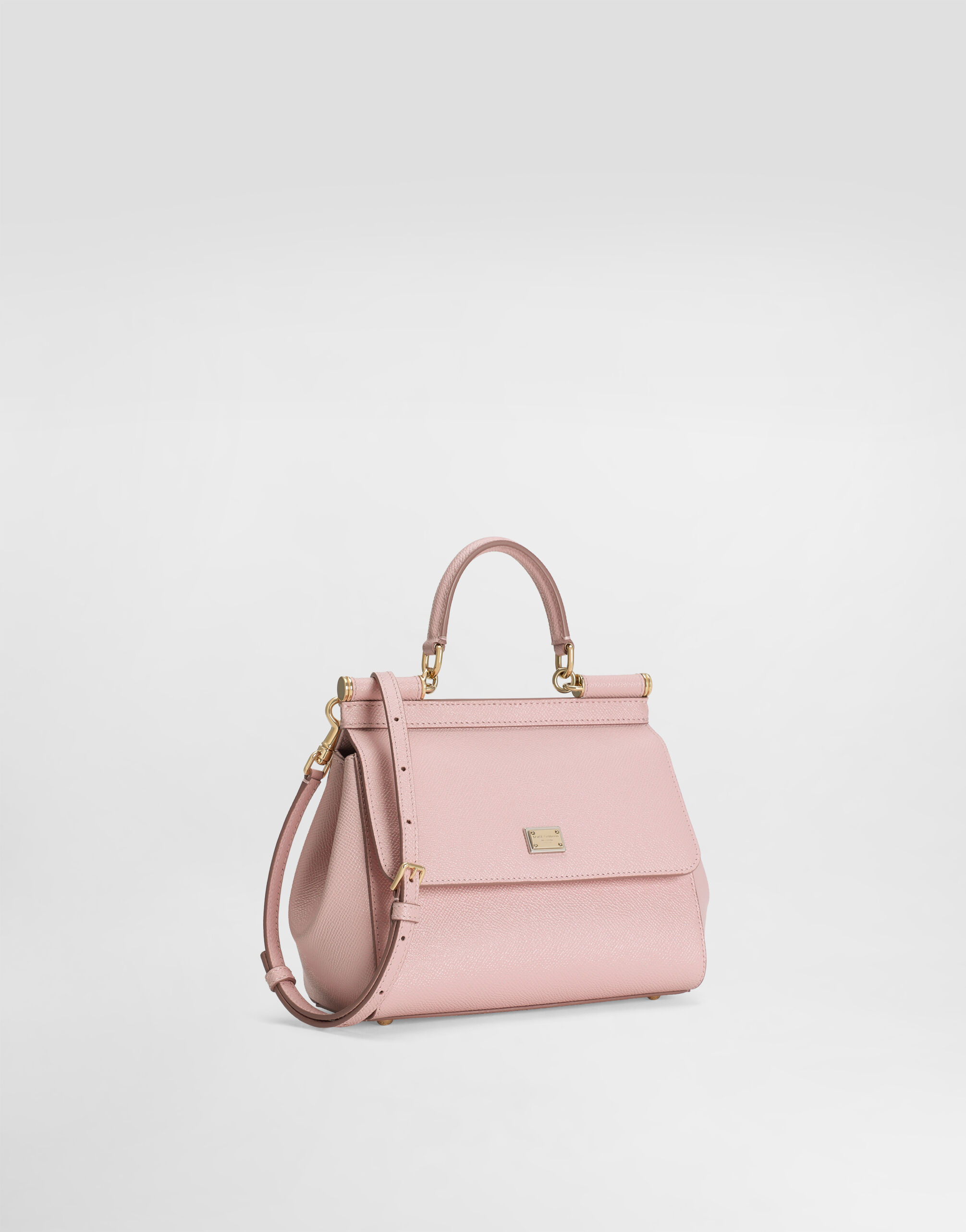 Small Sicily handbag in dauphine calfskin in Pink for Women