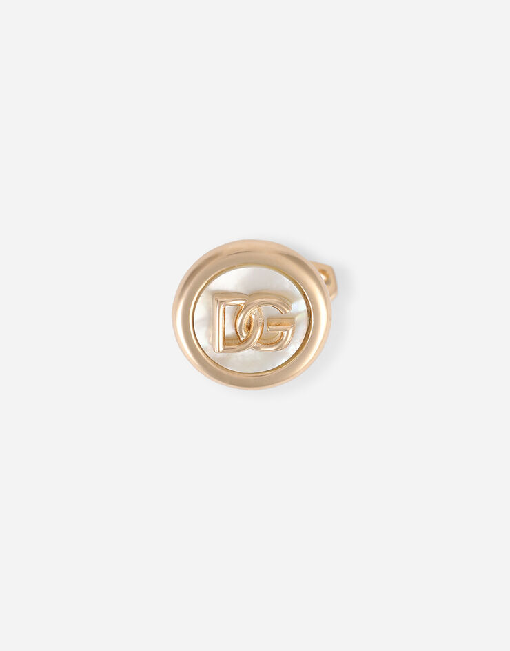 Dolce & Gabbana Manschettenknöpfe mit Perlmutt DG-Logo Gold WFN5B1W1111