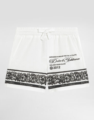 Dolce & Gabbana Majolica-print double piqué bermuda shorts Multicolor L1JQV8II7HN