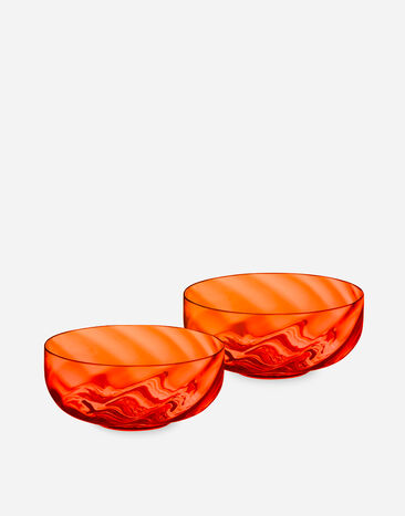 Dolce & Gabbana Set 2 Hand-Blown Murano Glass Ice Cream Bowls Multicolor TCB018TCALV